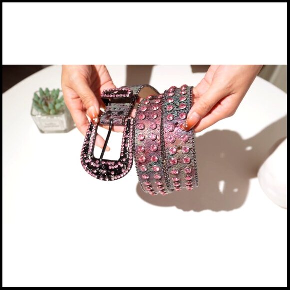 Rhinestone Western Belt Sparkly Y2K Vintage Cowgirl Cowboy Unisex Accessory